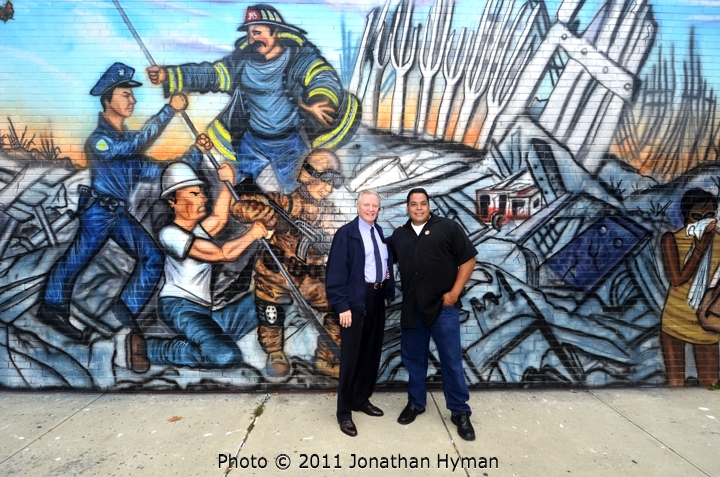 9/11 Tribute Mural with Jon Voight