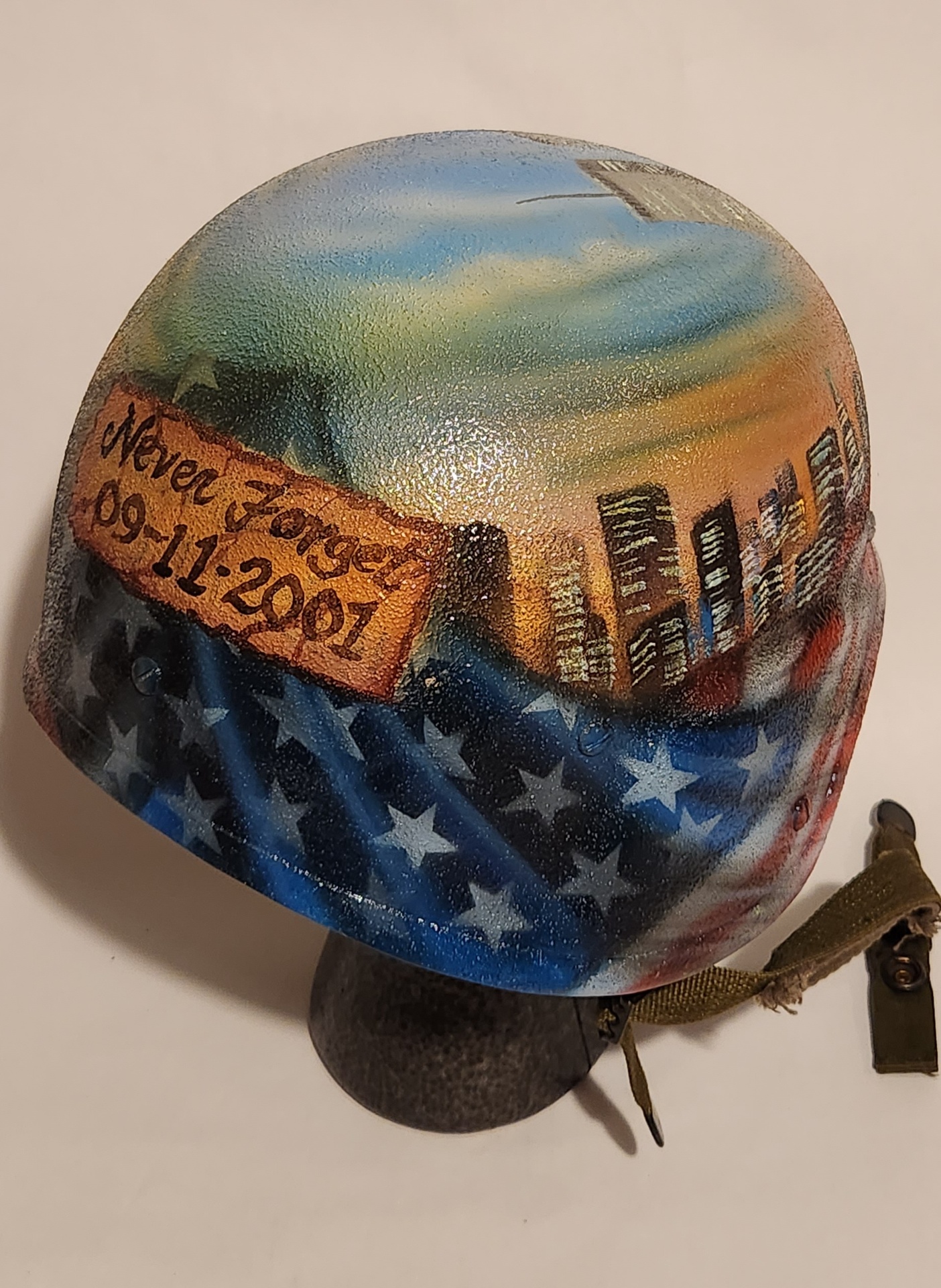 Never Forget 09-11-2001 — Painted Helmet