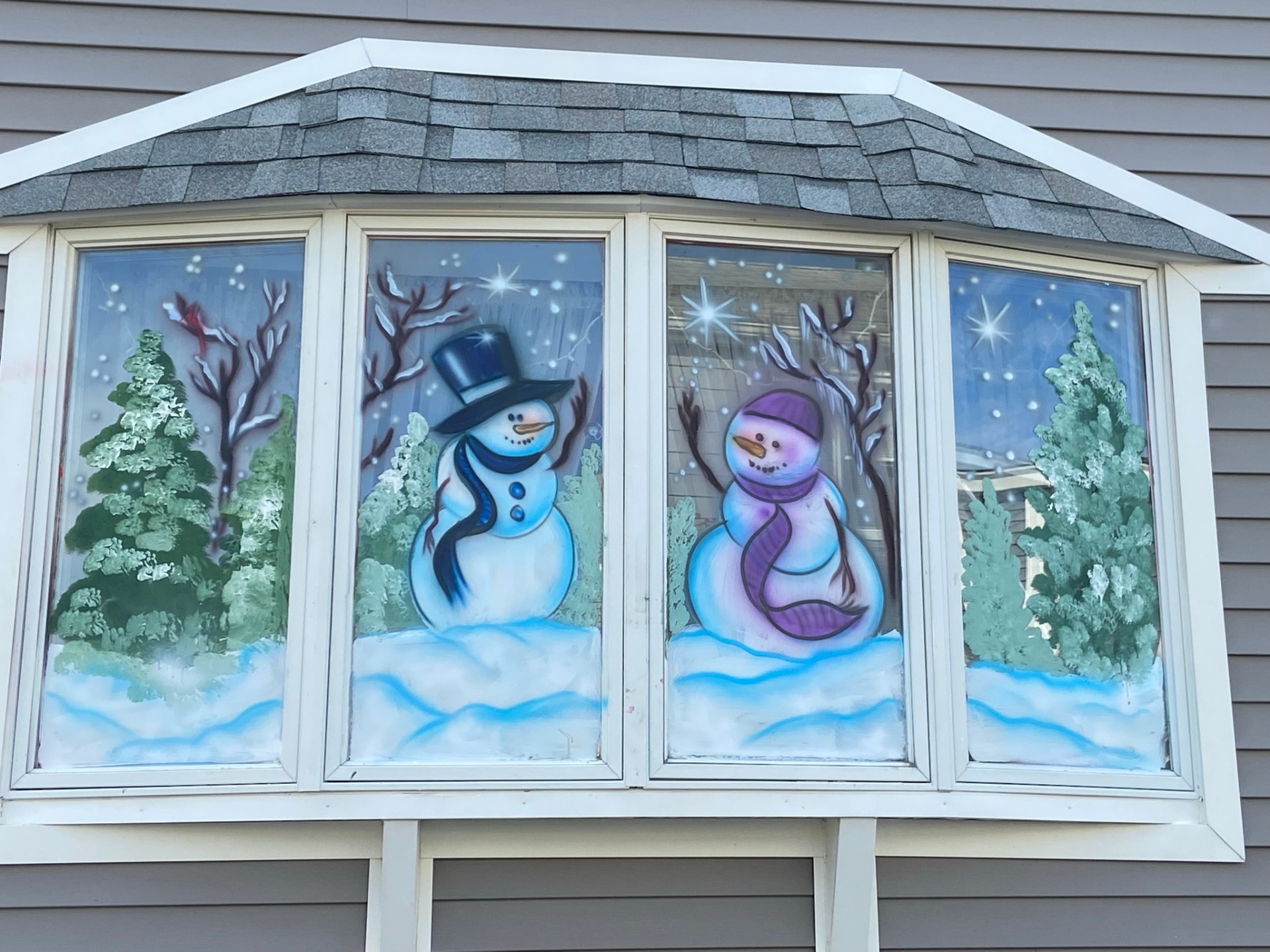 Private Residence — Winter Snowmen